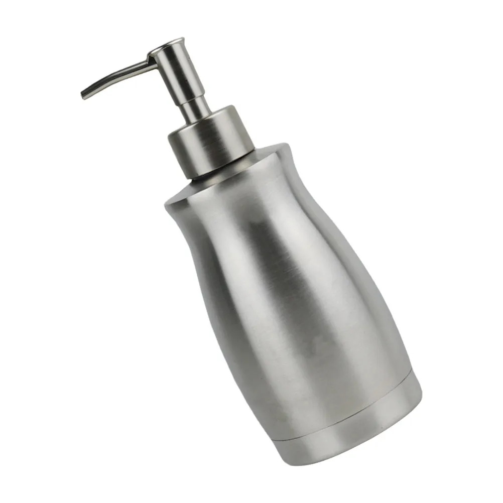

Диспенсер для мыла из нержавеющей стали с помпой, большой емкости, легко заправляемый, для геля для душа и шампуня