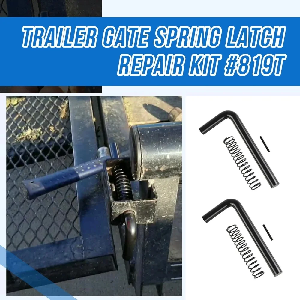 

Комплект дверных болтов, высококачественный пружинный ремонтный комплект, L-образный штифт, черный комплект прицепа для универсальных прицепов, ворот, прицепа