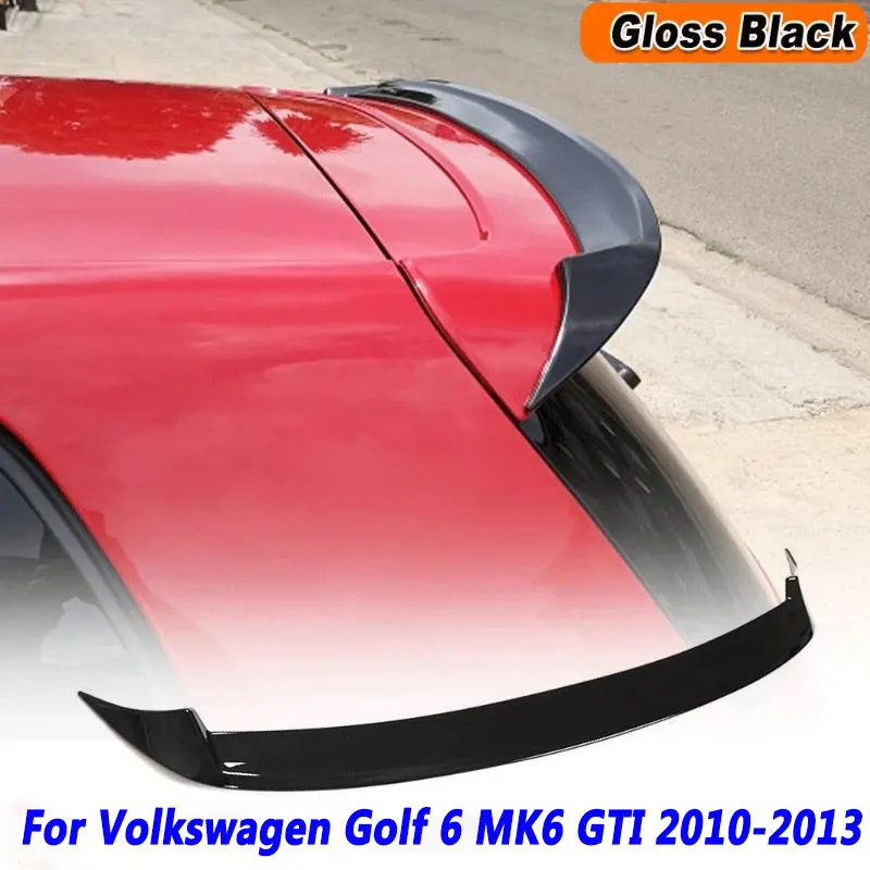 

Glossy Black Rear Trunk Roof Wing Spoiler For Volkswagen Golf 6 VI MK6 R20 GTI Hatchback 2010~2013 Rear Roof Spoiler Wing Lip