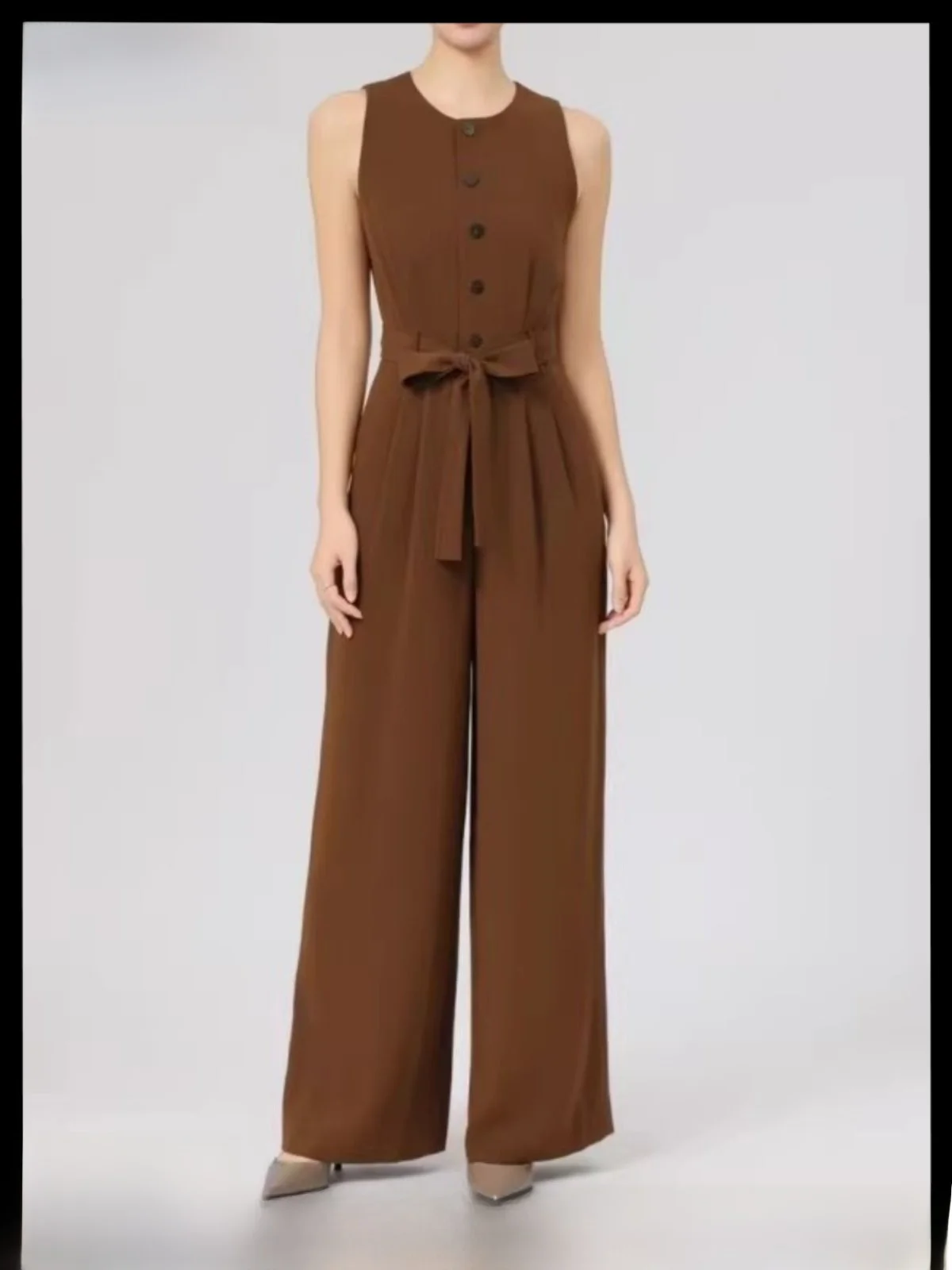 

Amai 2026 Весенне-осенний женский модный повседневный прямой комбинезон с эффектом утяжки на талии и футболкой