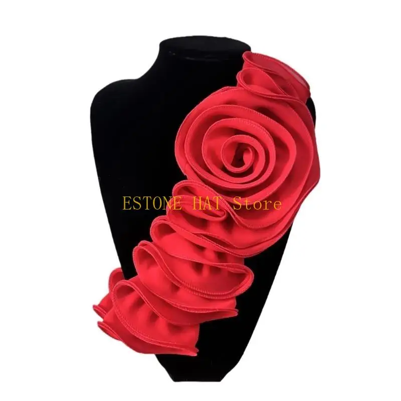 

49MF Crafting Stage Costume Sewing On Flower Applique Decorative Garment Accessories