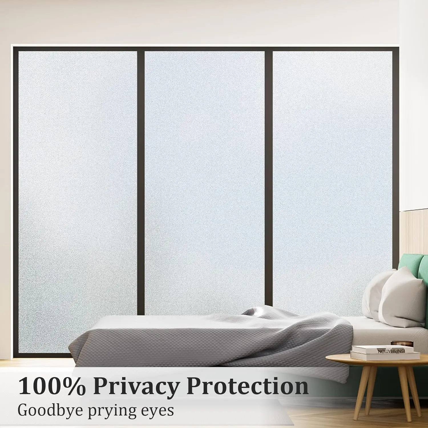 Window Privacy Film Frosted Glass Window Film Stained Glass Window Film Bathroom Window Frosting Film Privacy for Home Office