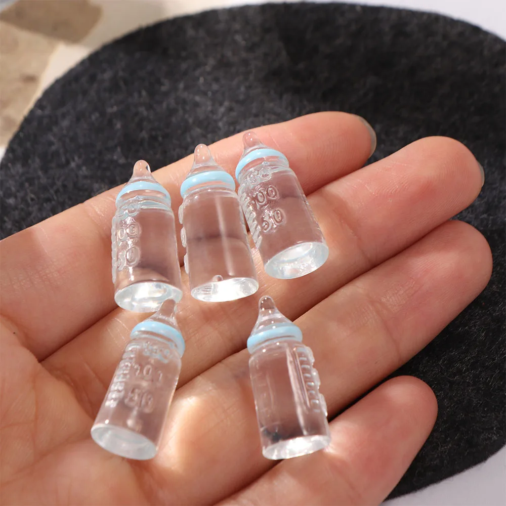 5pcs Baby Bottle Model Simulation Mini Milk Bottle DIY Toy Colorful DIY Mini Pacifier Bottle Cute Mini Kids Feeding Bottles Toys