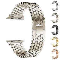 Cinturino in acciaio inossidabile per Apple Watch Ultra 2 Band 45mm 42mm 40mm 41mm 44mm cinturino in metallo per IWatch Series 9 8 7 6 SE 5 4 bracciale