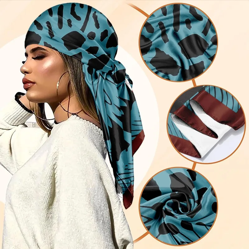 

Hot New Moomin Scarf Like Satin Silk Hair Scarves Bandana Headband Silk Feeling for Hair Wrap Gifts
