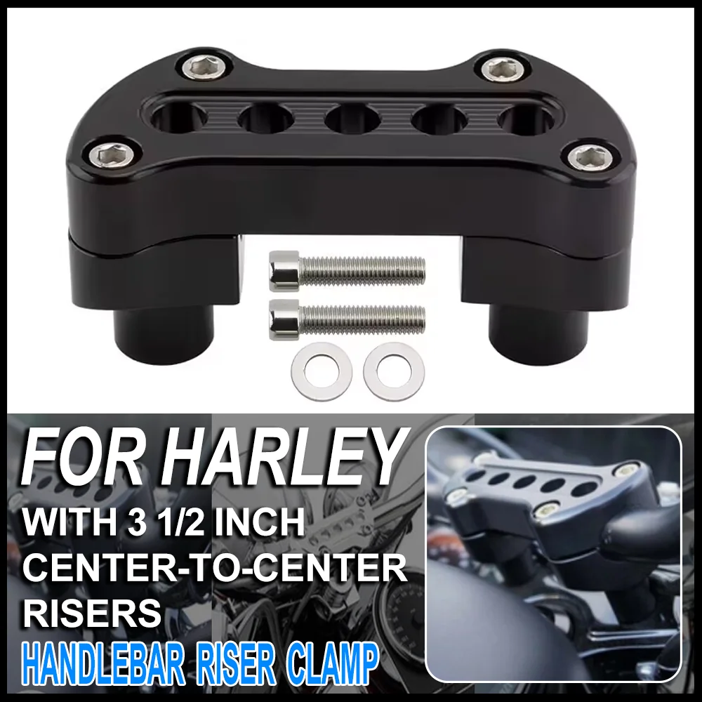 

Motorcycle Handlebar Riser Clamp Top Clamp 1" Bar For Harley Softail Low Rider Fat Bob Dyna Street Bob Sportster XL883 XL1200