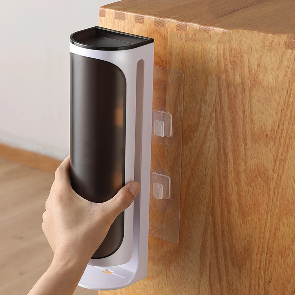 

Wall Mounted Storage Rack Non Perforated Storage Rack For Trash Bag Kitchen Bathroom Organizer Holder Household Storing Supplies