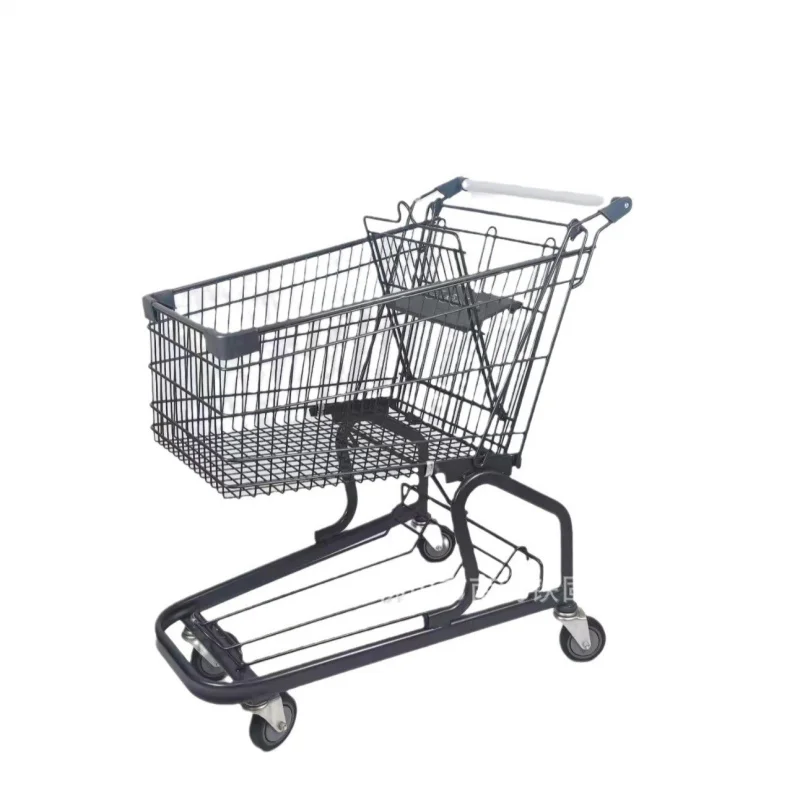 [Customized]European American Supermarket Shopping Trolley Large Capacity Portable Cart Convenience Store Factory