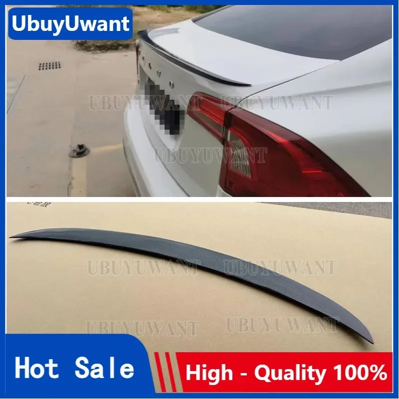 

For VOLVO S60 Spoiler 2014-2016 VOLVO S60 High Quality CARBON FIBER Car Rear Wing Primer Color Rear Spoiler