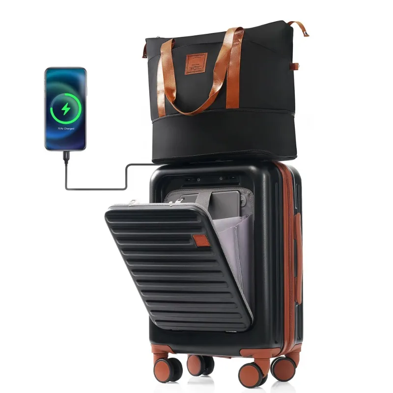 

Front - Open Carry-On Bag with TSA Lock - Instant Laptop Access