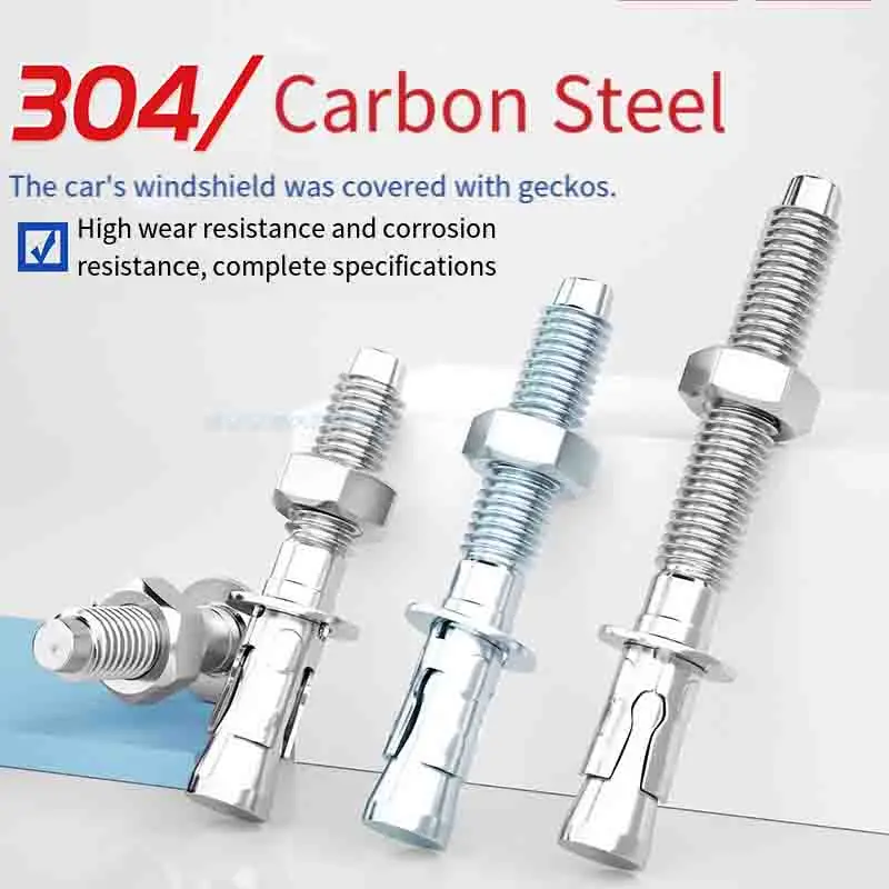 304Stainless Steel High Strength Machinist Stud Anchor Expansion Bolt Galvanized Anti-Corrosion for Elevator Installation M6-M20