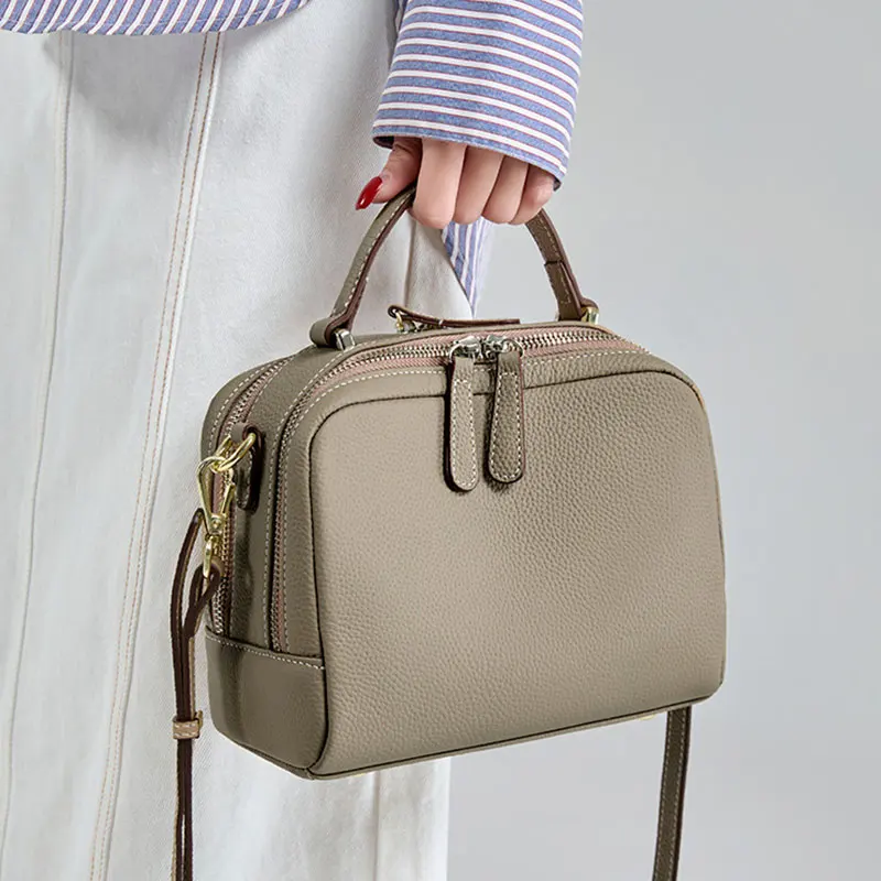 

100% Genuine Leather Handbag Luxury Designer Women's Bag High Quality Cowhide Shoulder Bags Versatile Women Crossbody Bag