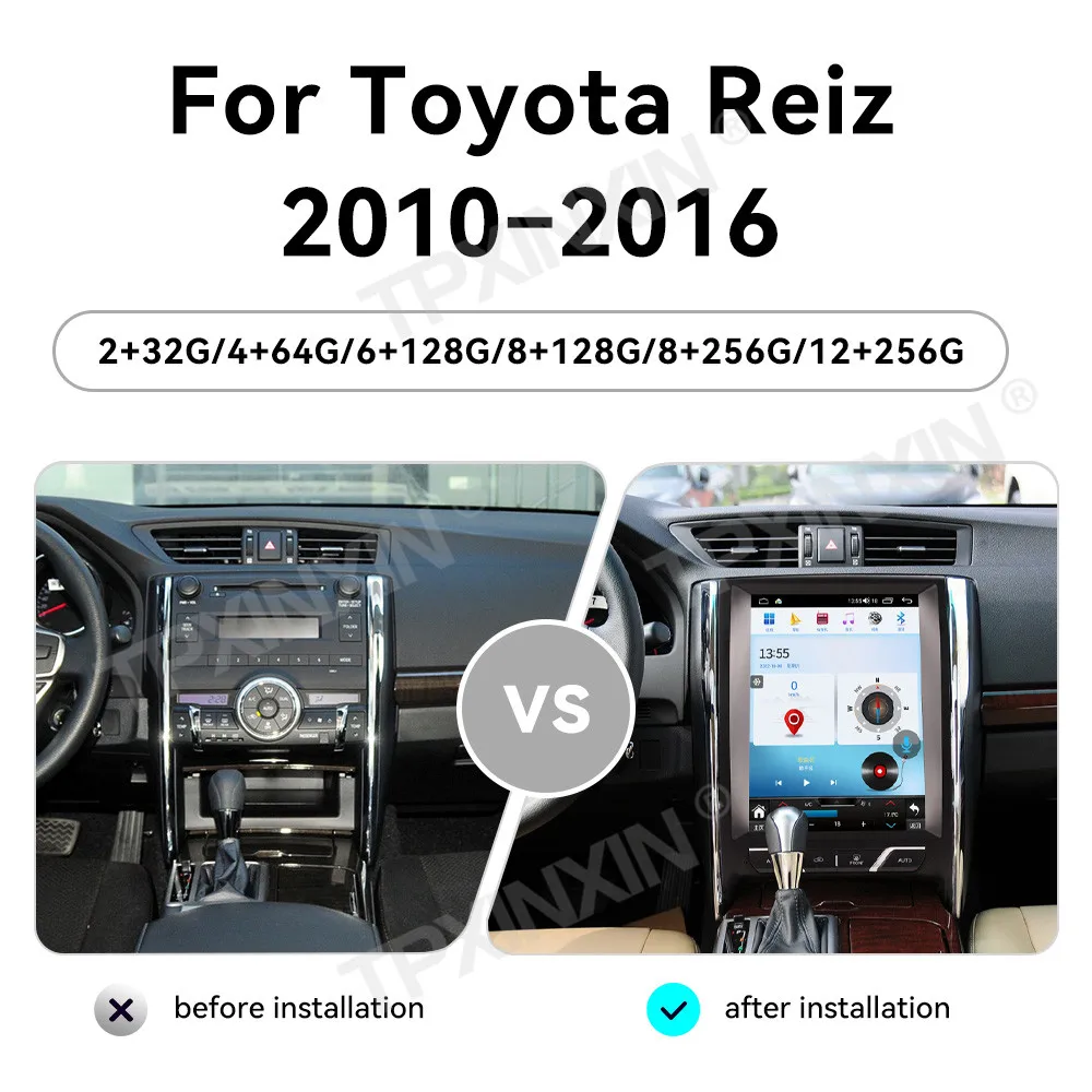 For Toyota Mark X Reiz 2010 -2016 Android Car Radio Multimedia Video Player Wireless Carplay Autoradio Stereo GPS Navi Head Unit