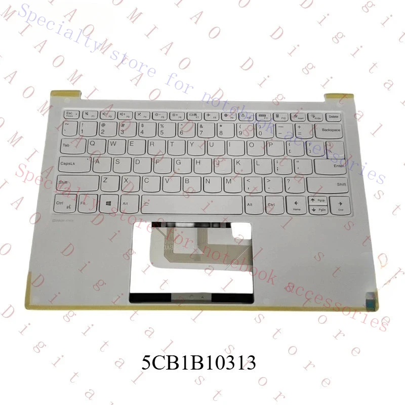 A+  For Lenovo Yoga Pro 13s ITL 2021 palmrest BT keyboard white US 5CB1B10313