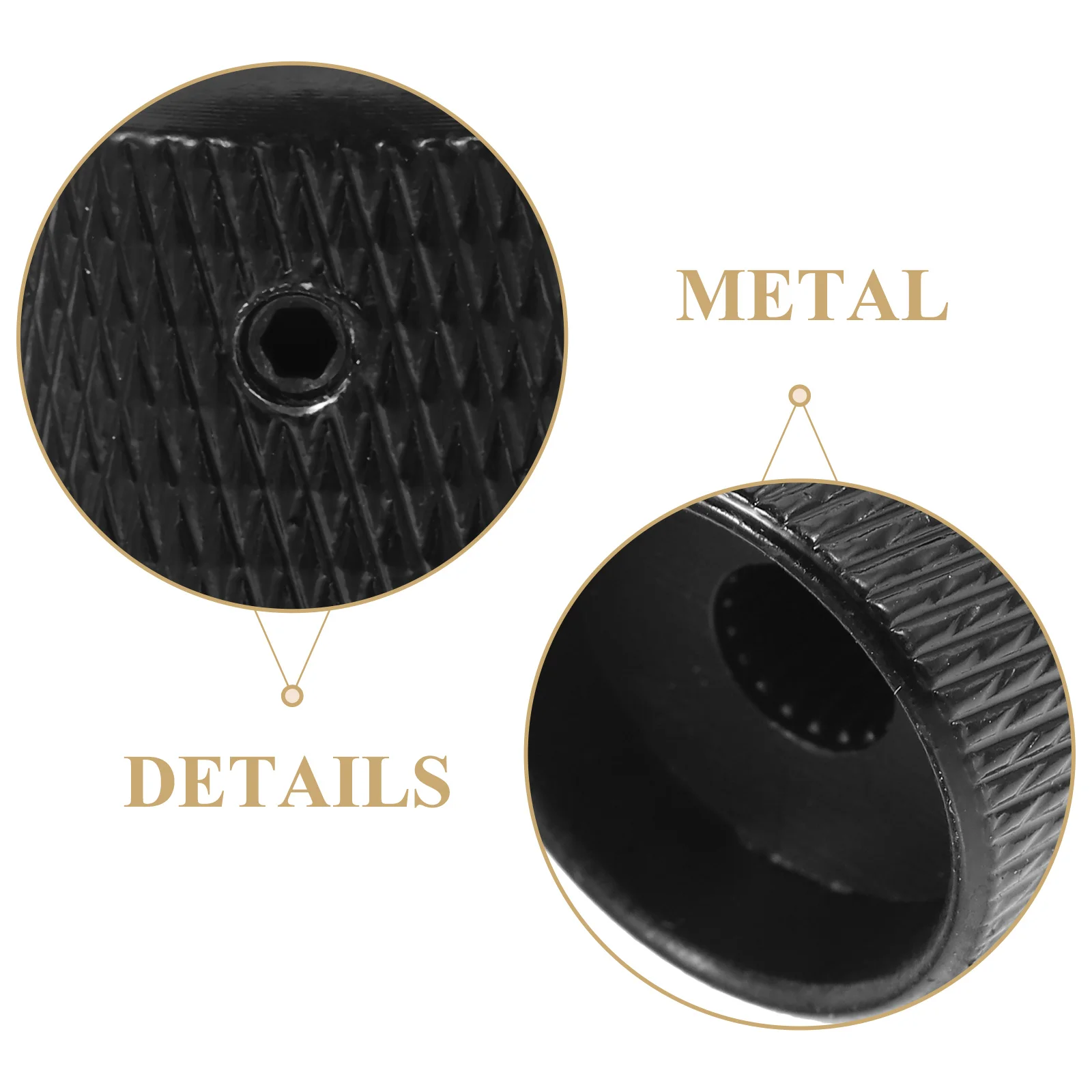 

4 Pcs Guitars Electric Knob Volume Knobs Potentiometer Bass Parts Tone Black Caps