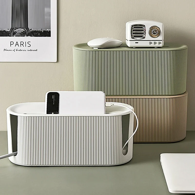 Nordic plug board storage box cable wire organizer case socket wireless WiFi router bracelet desktop data line plug holder shelf