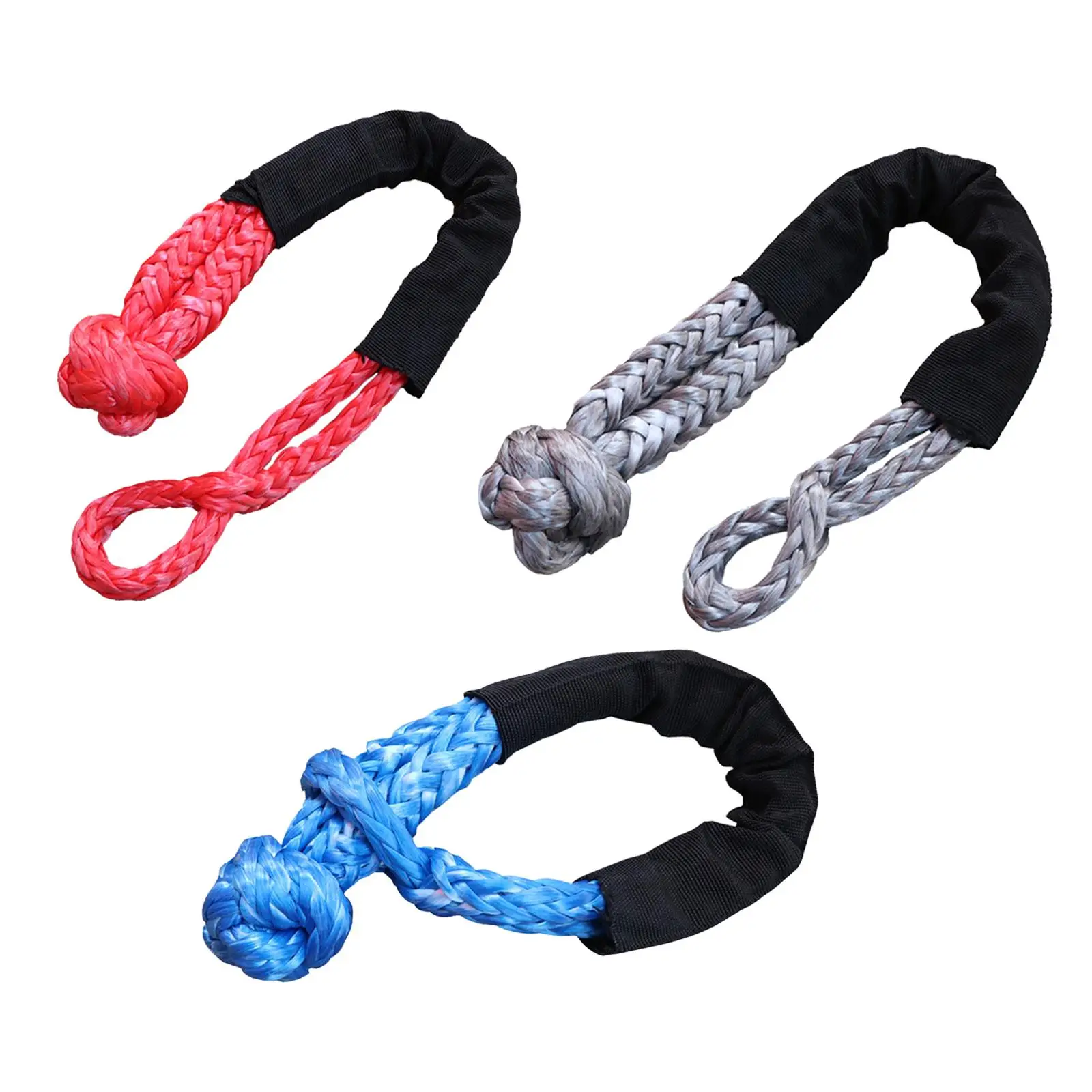 Soft Shackle Oxford Cloth Fiber Auto Accessories Easy to Use Strong Tow Rope for Winches Vehicles SUV ATV UTV Sailing