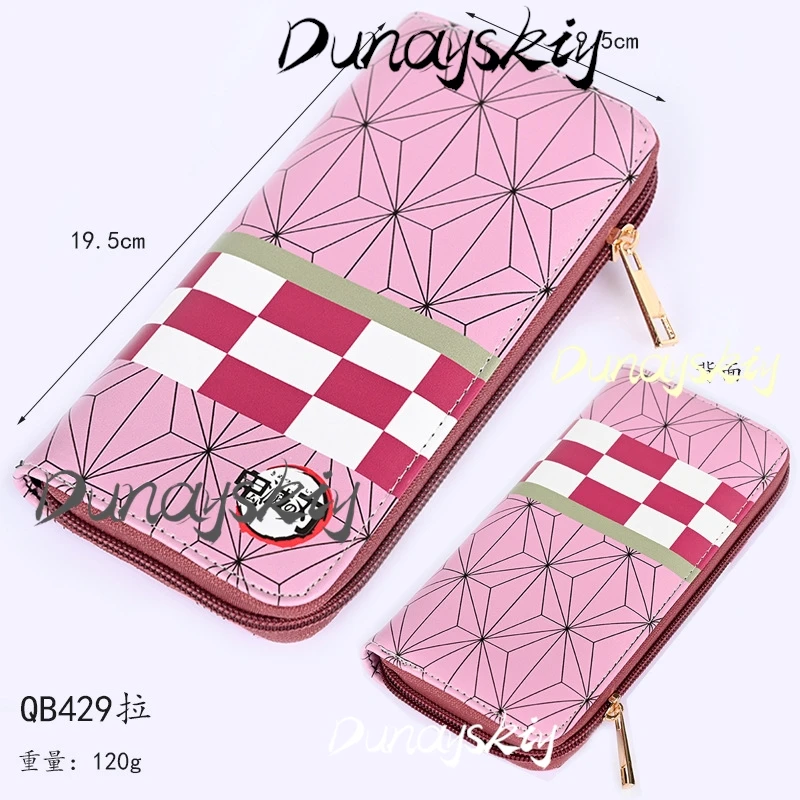 Anime Cosplay PU Leather Wallet Cosplay Costume Props Gift for Friends Demon Card Holder Slayer Cosplay Accessories Customized