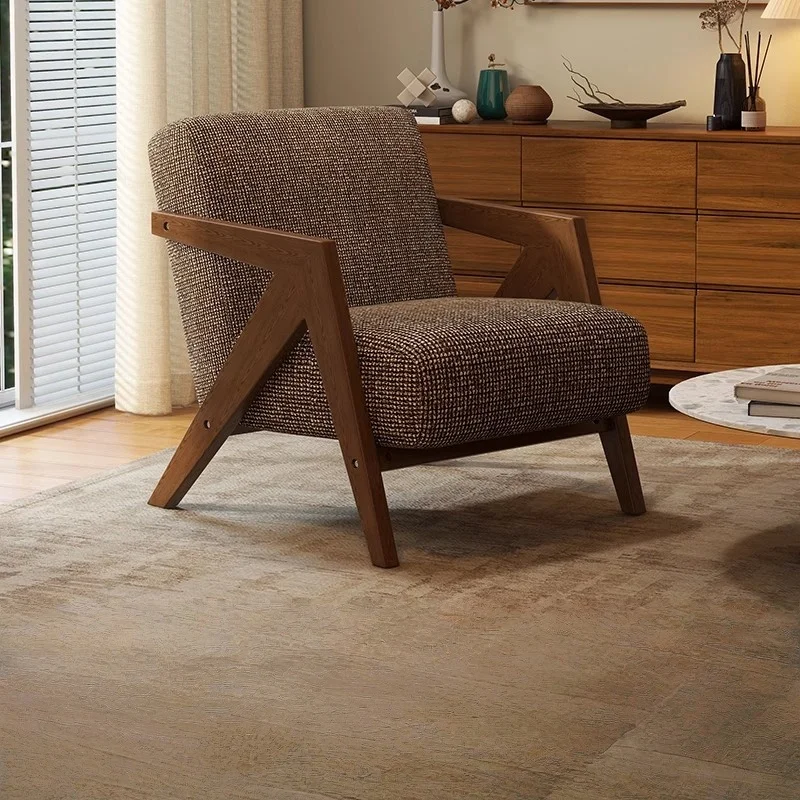 Sofisticado Silla nórdica moderna para sala De estar, muebles De diseño De alta gama, sillón De madera, muebles De salón De lujo