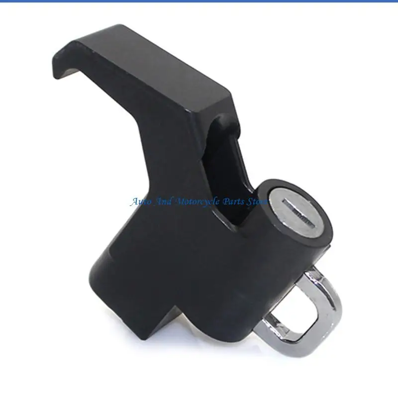 Trava segurança para capacete motocicleta, gancho com 2 chaves, furos parafuso 6mm, liga alumínio antirroubo para