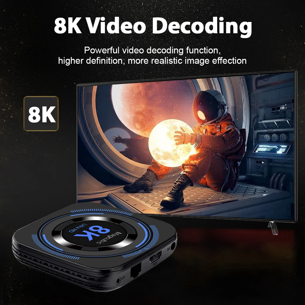 Magcubic Allwinner H618 Android 12 TV BOX Dual Wifi 32G64G رباعي النواة Cortex A53 يدعم 8K Video 4K BT4.0 فك التشفير