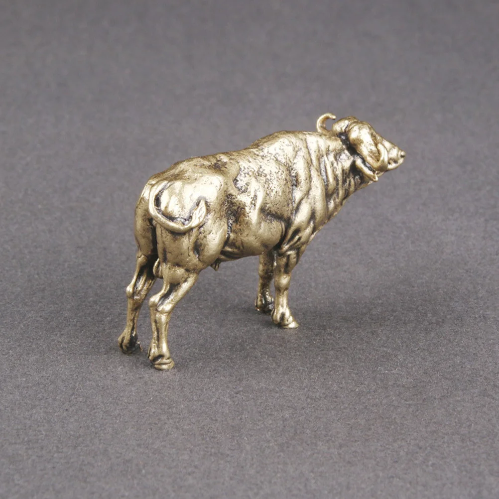

Brass Yak Statue Vintage Animal Miniature Decor For Desktop Indoor Tabletop Cabinet Brass Craft Ornament Small Animal