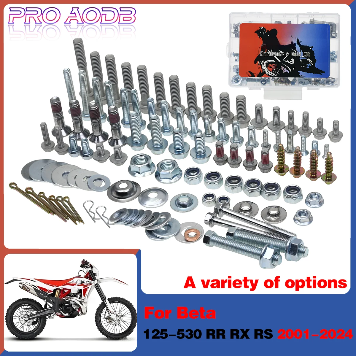 

Dirt Bike Hardware Bolt Full Plastics Fastener Kit For Beta 125 150 250 350 450 500 530 RR RX RS 2001-2025 Motocross Accessories