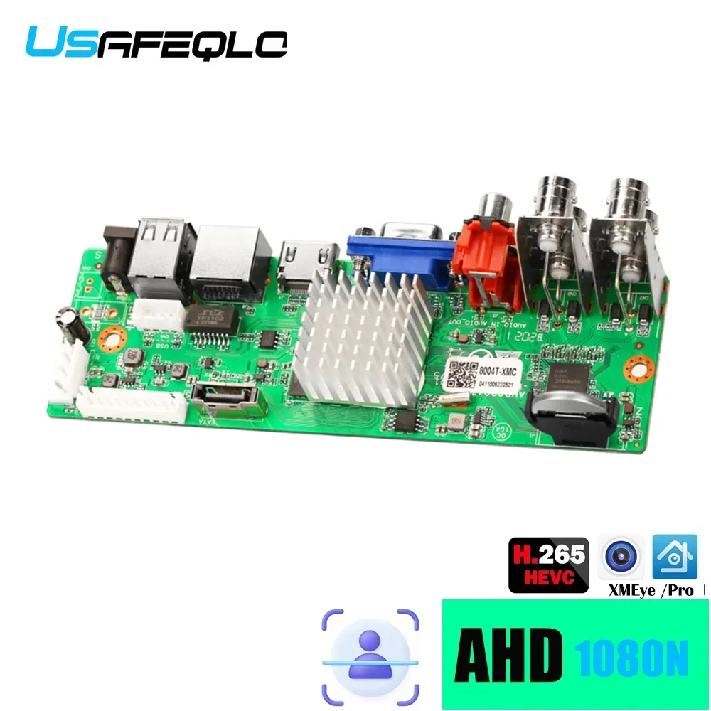 CCTV XM DVR 4 قنوات 1080N 6 في 1 مسجل فيديو 4Ch Bnc مجلس IP كاميرا Ahd Xmeye Hdd Hd 1080P حماية أمن الشبكة