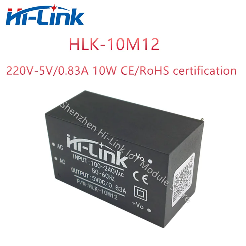 Hilink AC DC 10W HLK-10M12 220V To 12V 0.83A Switch Power Supply Module Converter High Safety Isolation Intelligent Household