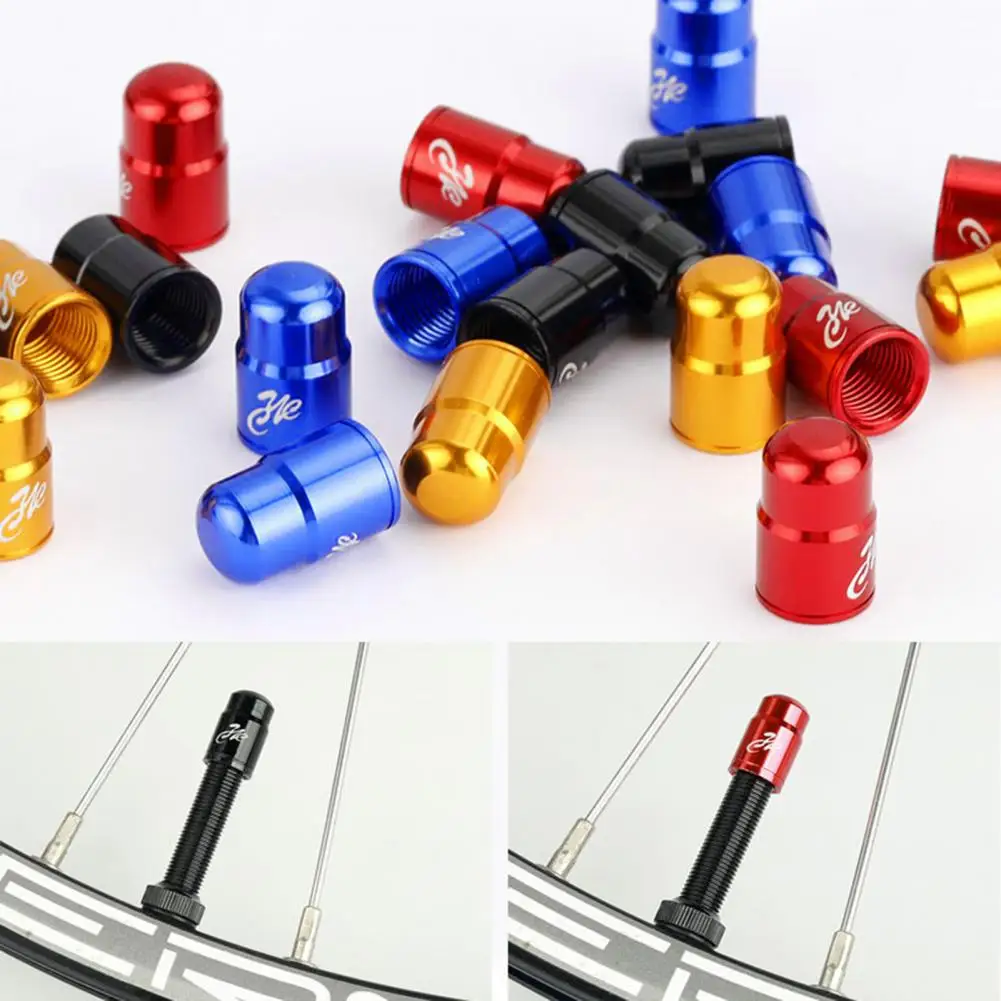 Lightweight Valve Caps Smooth Thread Valve Caps Universal Aluminum Alloy Bike Tire Valve Stem Caps for Mountain Bikes Road Bikes