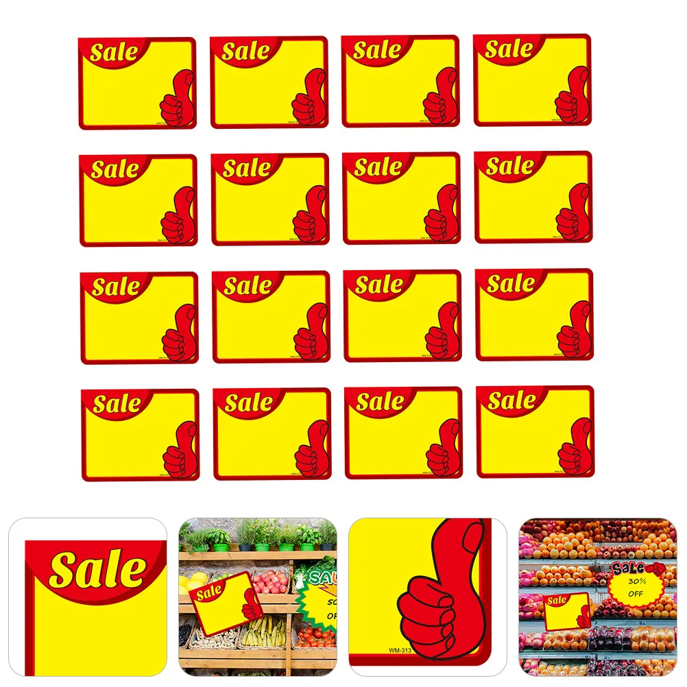 

50Pcs Price Tags Bright Color Promotional Price Signs Advertising Stickers Retail Labels Advertising Tags