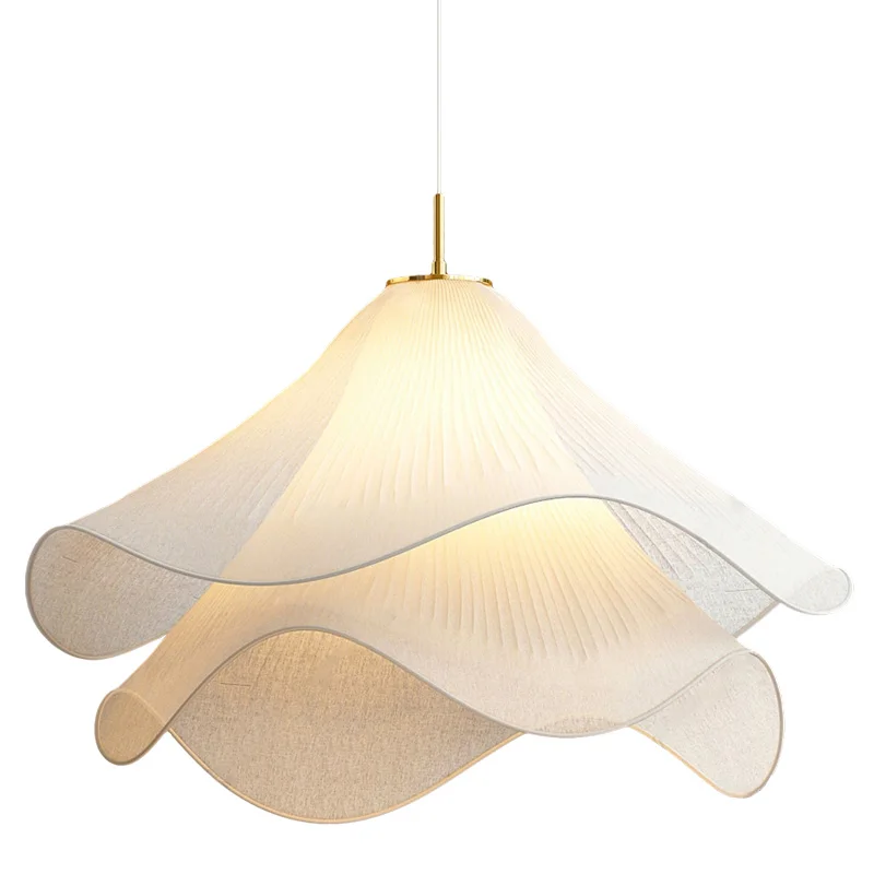 Art Decor Flower Pendant Light 80cm/60cm Fabric Lamp for Indoor Lighting Living Room Kids Room Dining Room Hanging Light