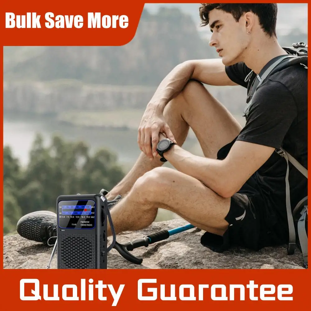 Rádio Portátil AM/FM/SW com Lanterna LED e Entrada para Fone de Ouvido para Acampamento ao Ar Livre e Presentes de Emergência para Idosos