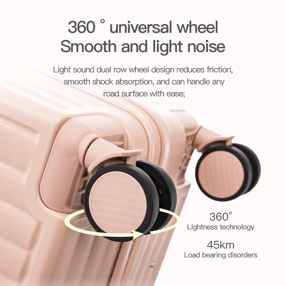 Light Weight Suitcase 20/24 inches Suitcase Large Capacity Travel Case Spinner Wheels Suitcase Small Luggage Compartment