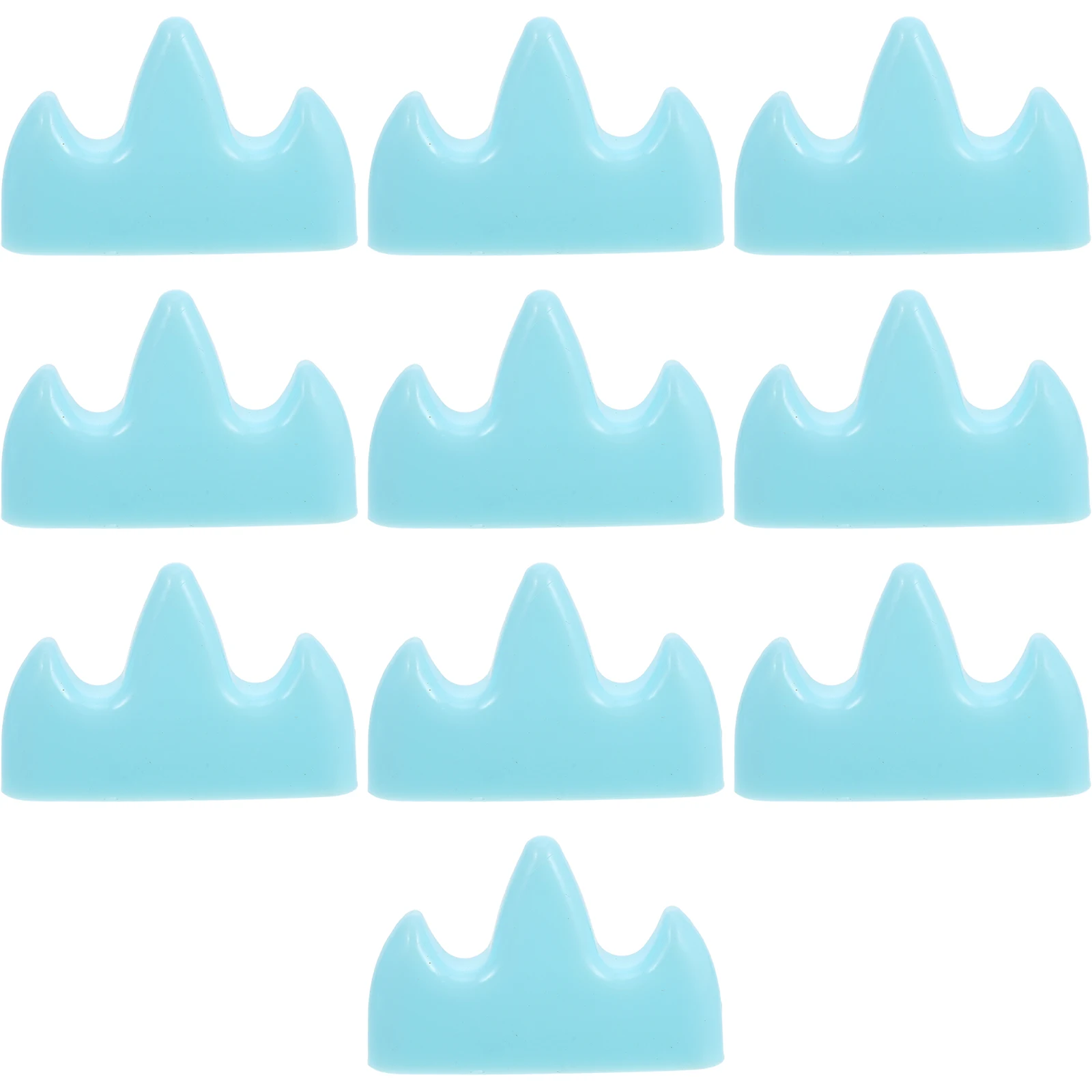 

10pcs Mountain Pen Holder Plastic Writing Brush Rest Calligraphy Supplies Blue Ceramic Pen Desk Organization Tool