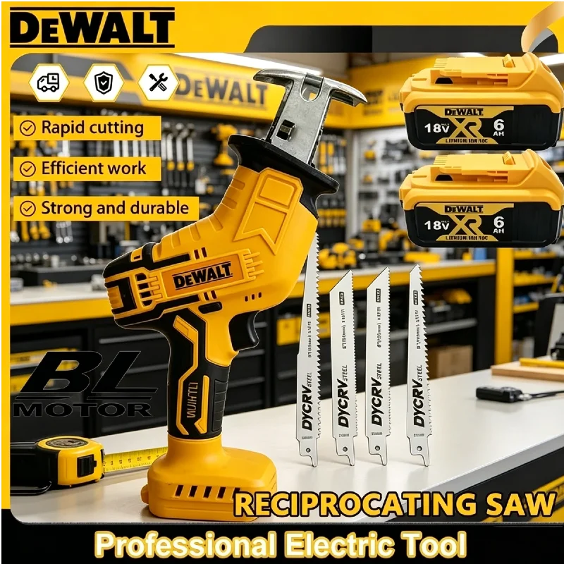 

Dewalt 2800RPM Cordless Reciprocating Saw Brushless Electric Saw Multifunctional Metal Wood Pipe Cutting Saw Power 20V Tool