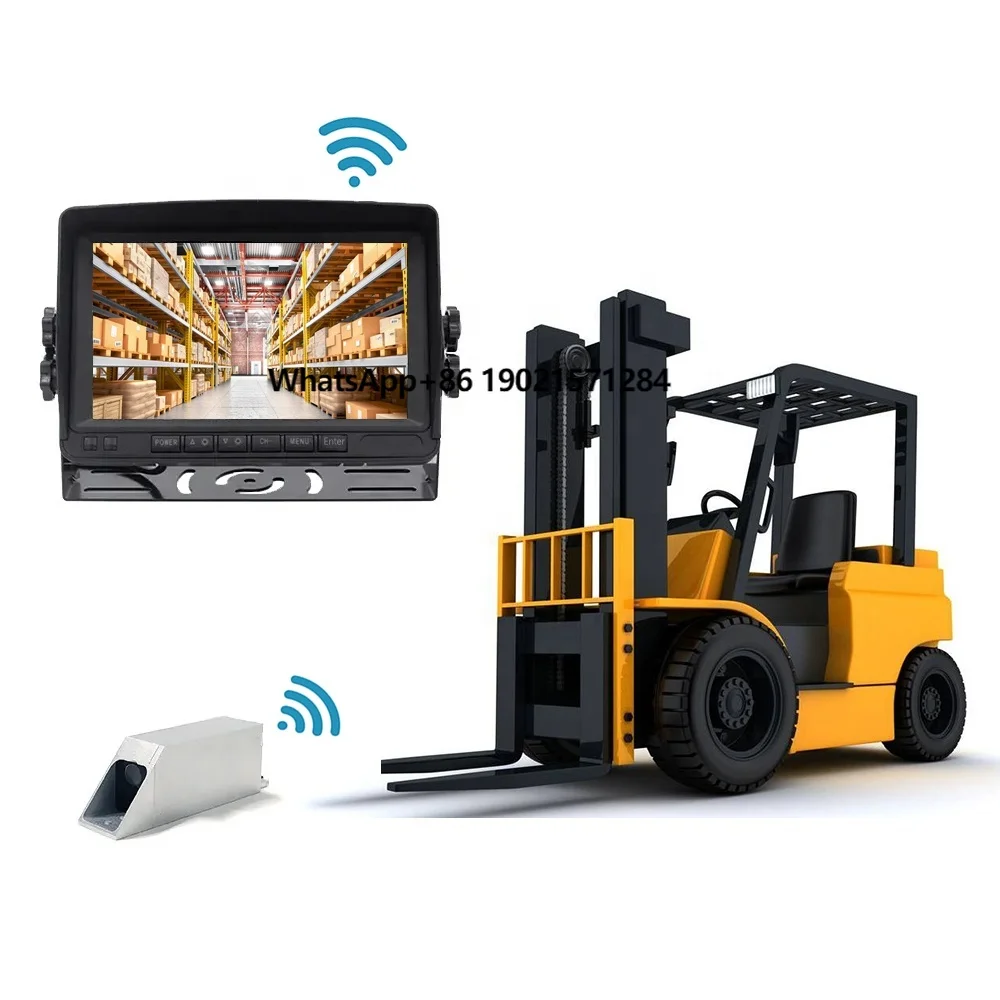 7 Inch HD 1080P Display Screen Forklift Truck Reverse Cameras Car Wireless  Kit