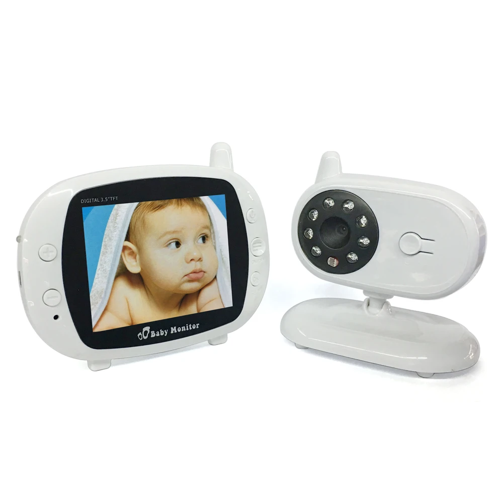 

3.5-Inch Wireless Digital Baby Monitor Night Vision Music Temperature Display Monitoring Two-Way Intercom Babysitter Nanny Cam