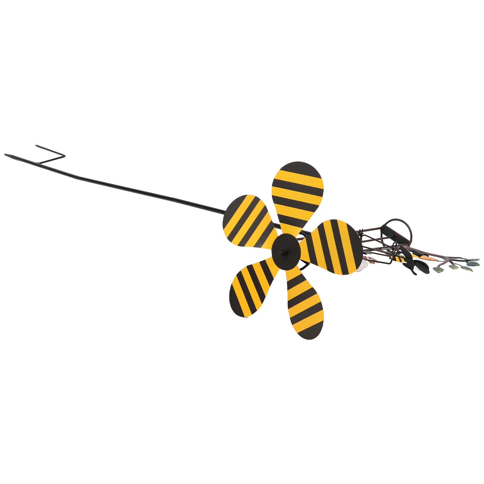 Bee Windmill Outdoor Decor Garden Pinwheel Lawn Ornaments Iron Yard Pinwheels Spinners Shaped Child