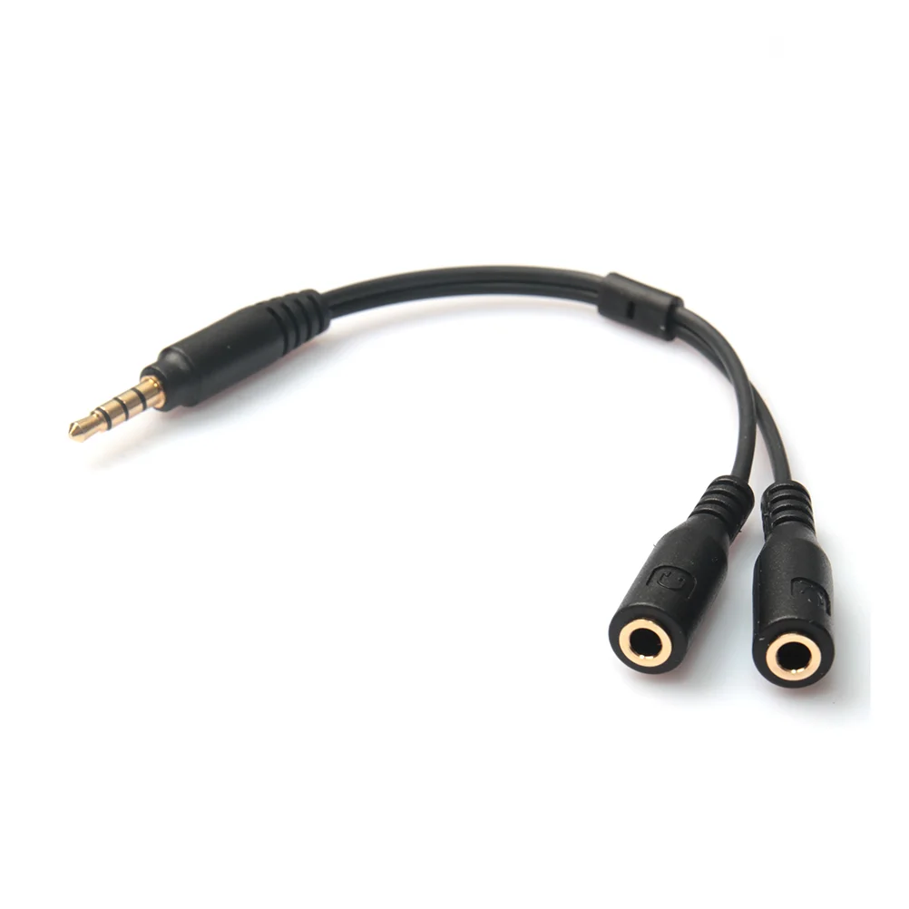 Cable de Audio multifunción para encendedor de cigarrillos, divisor de 3, 5 Y 35mm, color negro