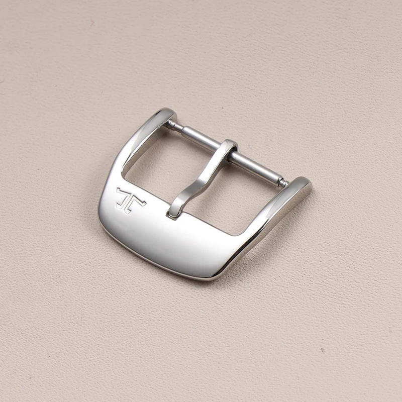 LeCoultre Moon Phase Date Geographic Master Flip Series Genuine Leather Watch Belt Buckle Fine Steel Needle Buckle 16 18mm