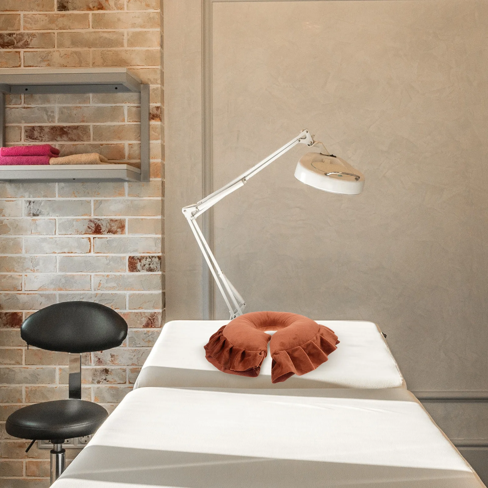 

U-Shaped Head Neck Pillow for Massage Bed Face Down Cushion Ergonomic Design Washable Cover Spa Salon Home Use Comfort Support