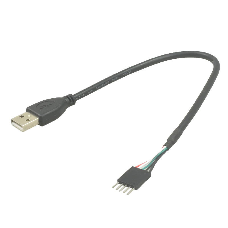 0.3m/0.5m Meters USB2.0 A to DuPont 2.54mm Housing Male Plug Cable