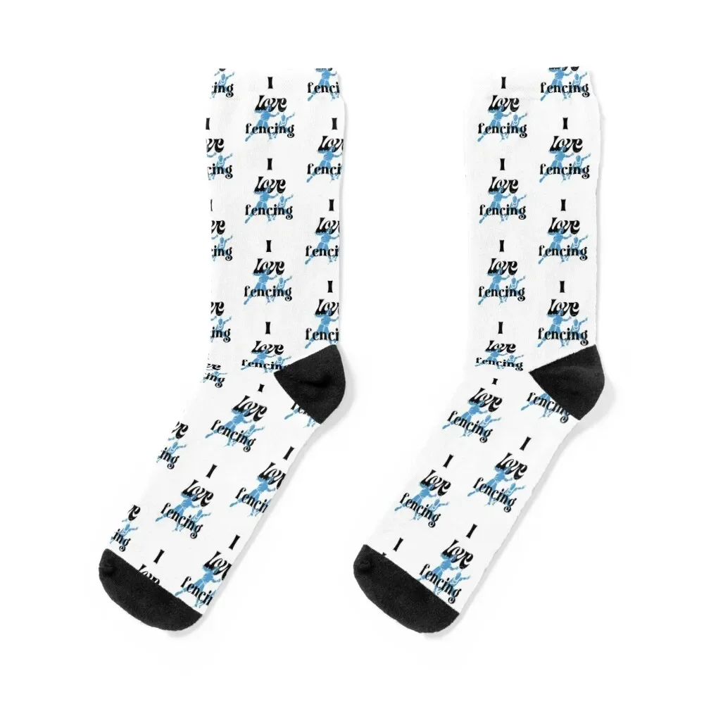 

I Love Fencing Souvenir Socks custom halloween ankle short Socks For Man Women's