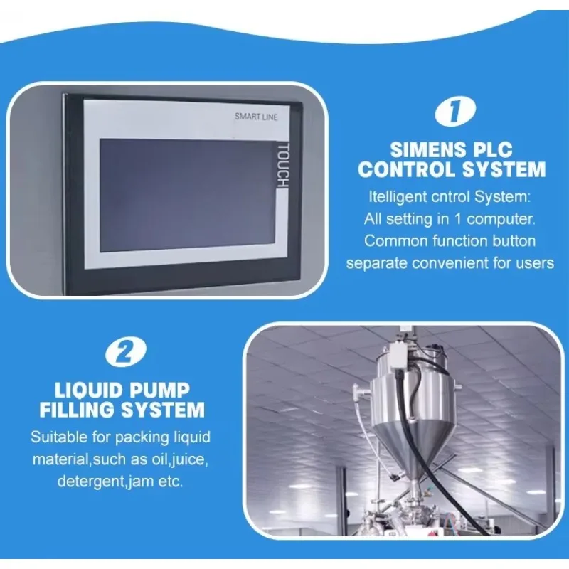 Small automatic multi-functional vertical packaging machine for food filling