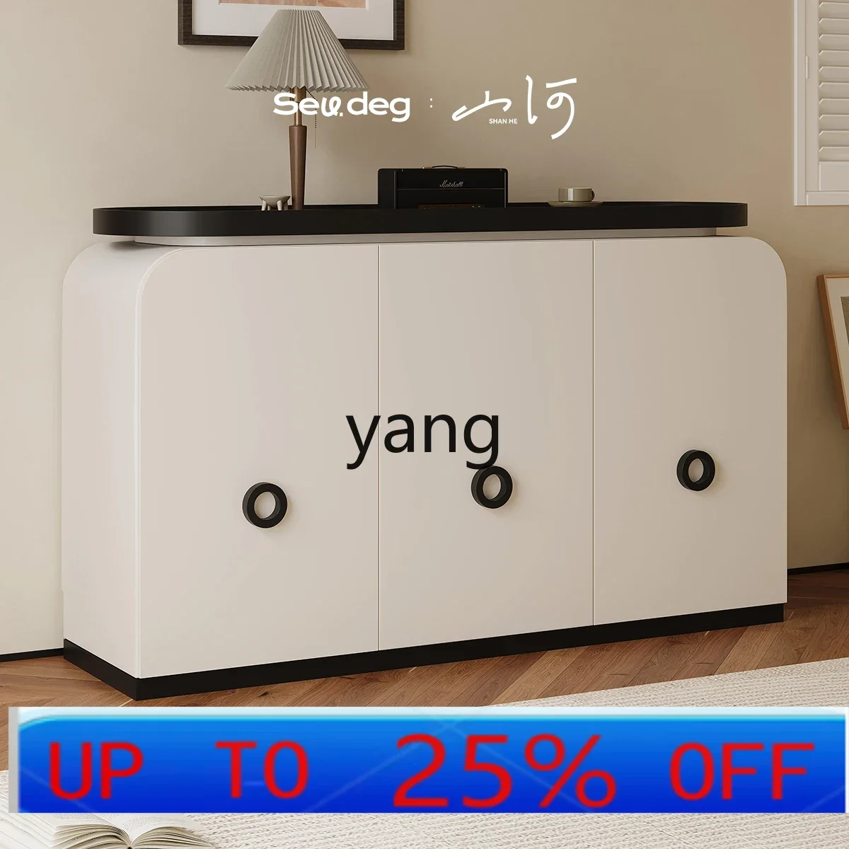 

LMM light luxury entrance front door living room French shoe cabinet designer solid wood dining side cabinet