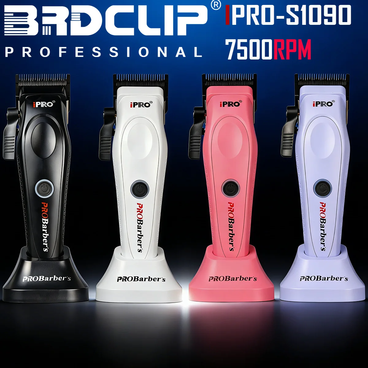 IPRO S1090 Professional Hair Clipper Barber 7500RPM Hair Trimmer Hair Cutting Machine Salon Tools for Man