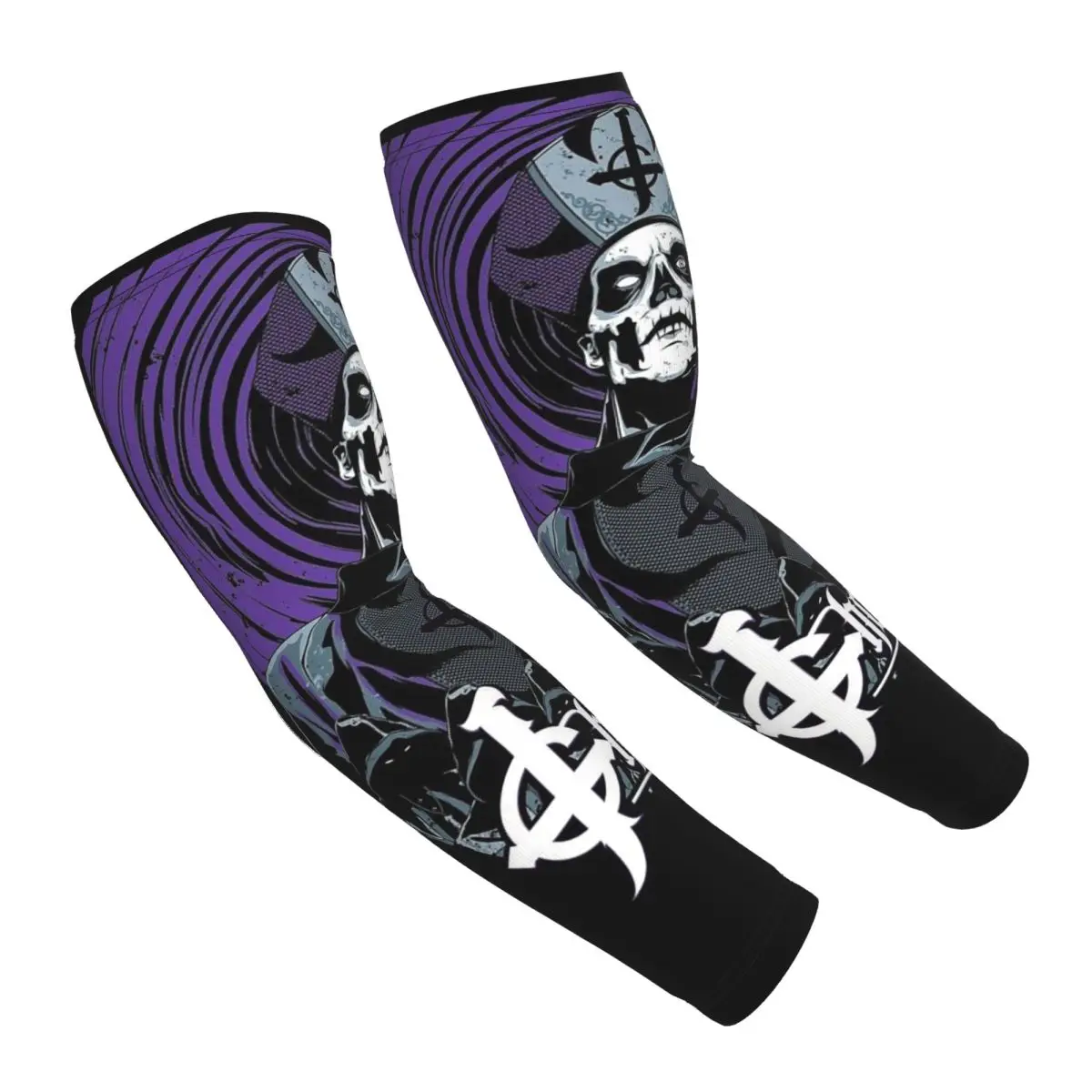

Ghost Heavy Metal Band Arm Sleeves Men Women Sun UV Protection Tattoo Cover Up Sports Cooling Cycling