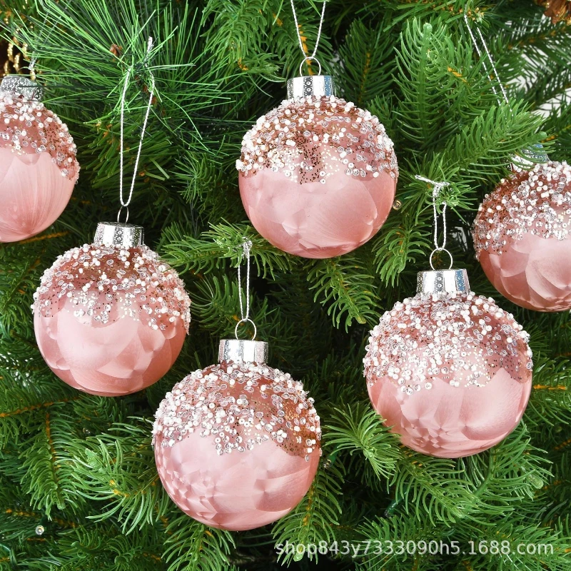 8/10/12CM 2/6 szt. Różowe bomb – Ornament Ball Set recenzja i cena