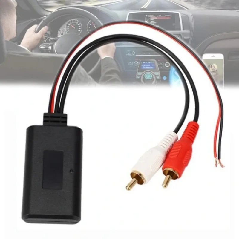 Car Wireless 2 RCA Bluetooth Receiver Module AUX Adapter Music Audio Stereo Receiver For 2RCA Interface Vehicles Cable Auto Part